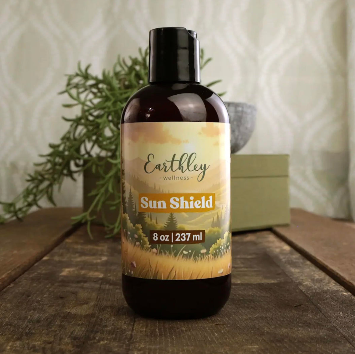 Earthley Wellness cream in hand illustrating 8oz scale and easy-carry convenience benefit