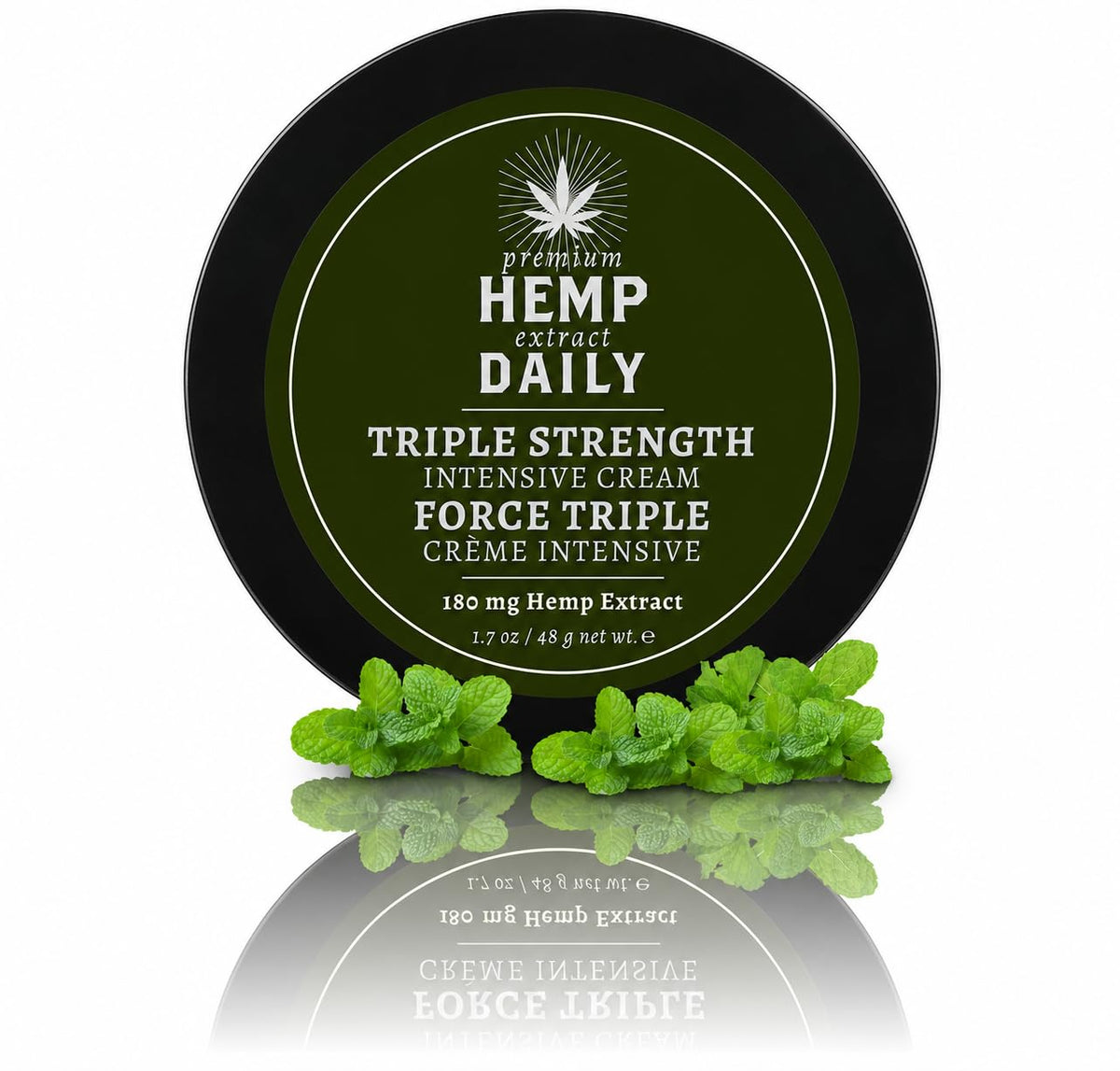 Earthly Body front jar showing Classic Mint label and clean design benefit