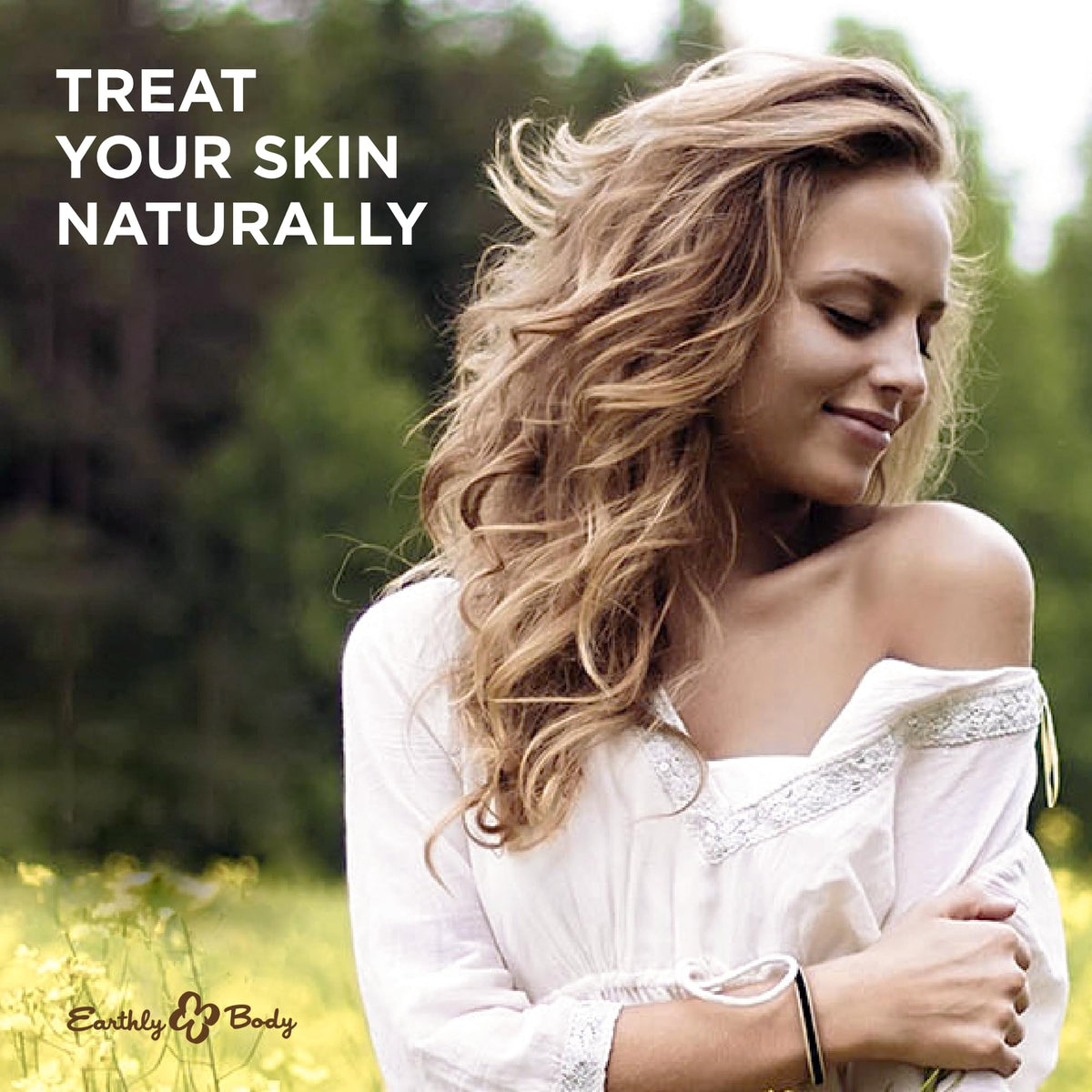 Earthly Body oil applied to cuticles illustrating nail hydration and nourishing benefit