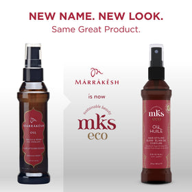 Earthly Body MKS eco Oil dispensing a drop from the bottle to demonstrate controlled application