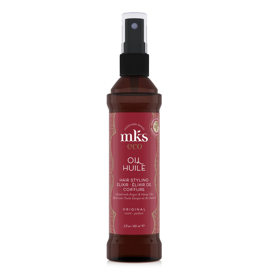 Earthly Body MKS eco Oil front bottle showing label and 2 fl oz size for clarity
