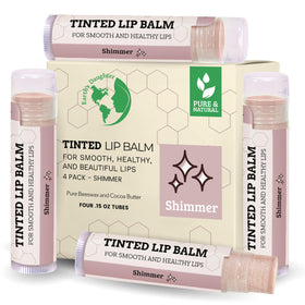 Earth's Daughter balm applied on lips demonstrating sheer color and polished sheen