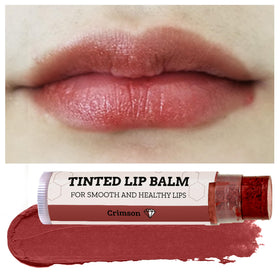 Earth's Daughter crimson swatch on skin illustrating sheer color and hydration