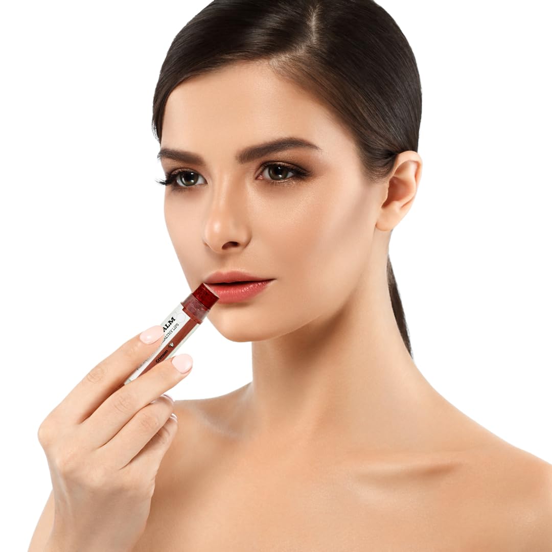 Earth's Daughter applied outdoors on lips demonstrating natural color and comfort