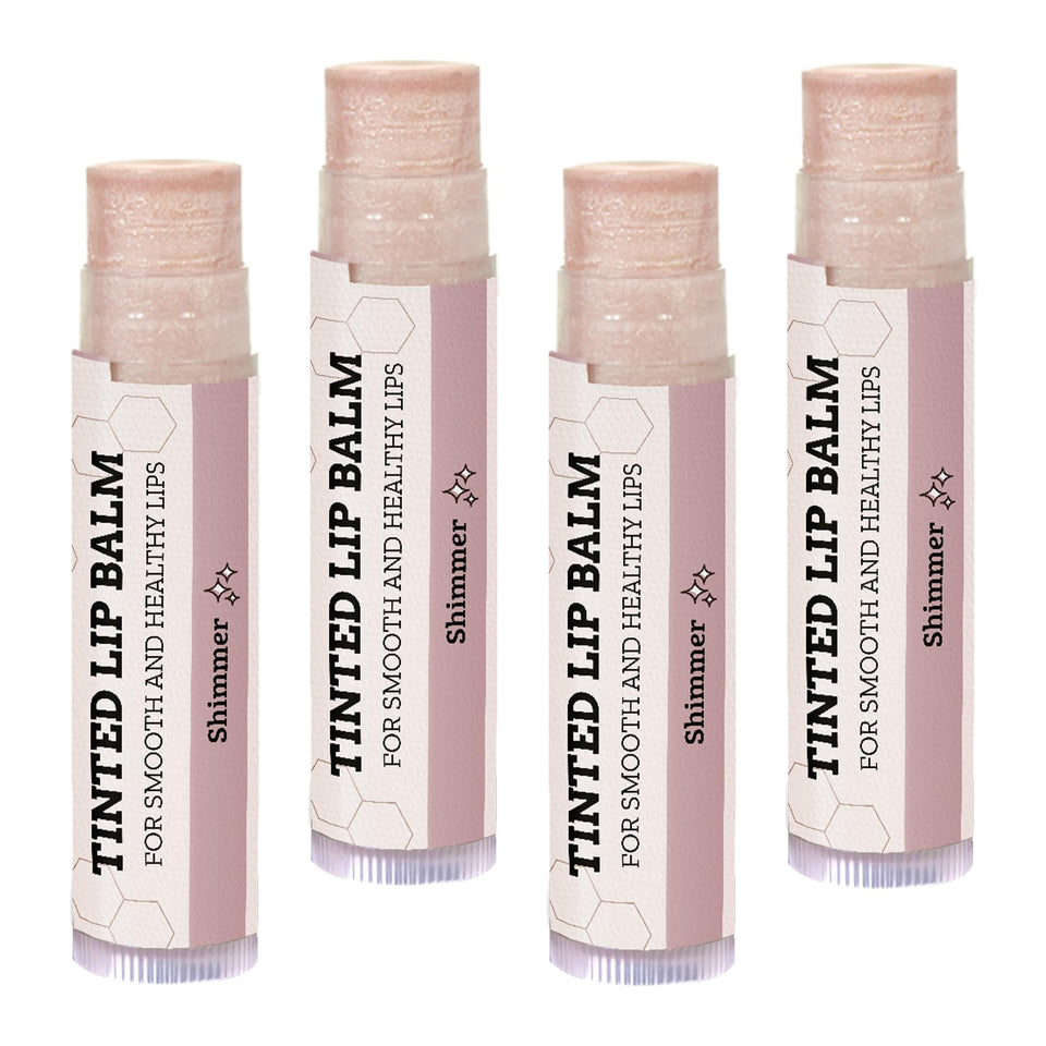 Earth's Daughter front packaging showing four shimmer tinted balms and brand benefits