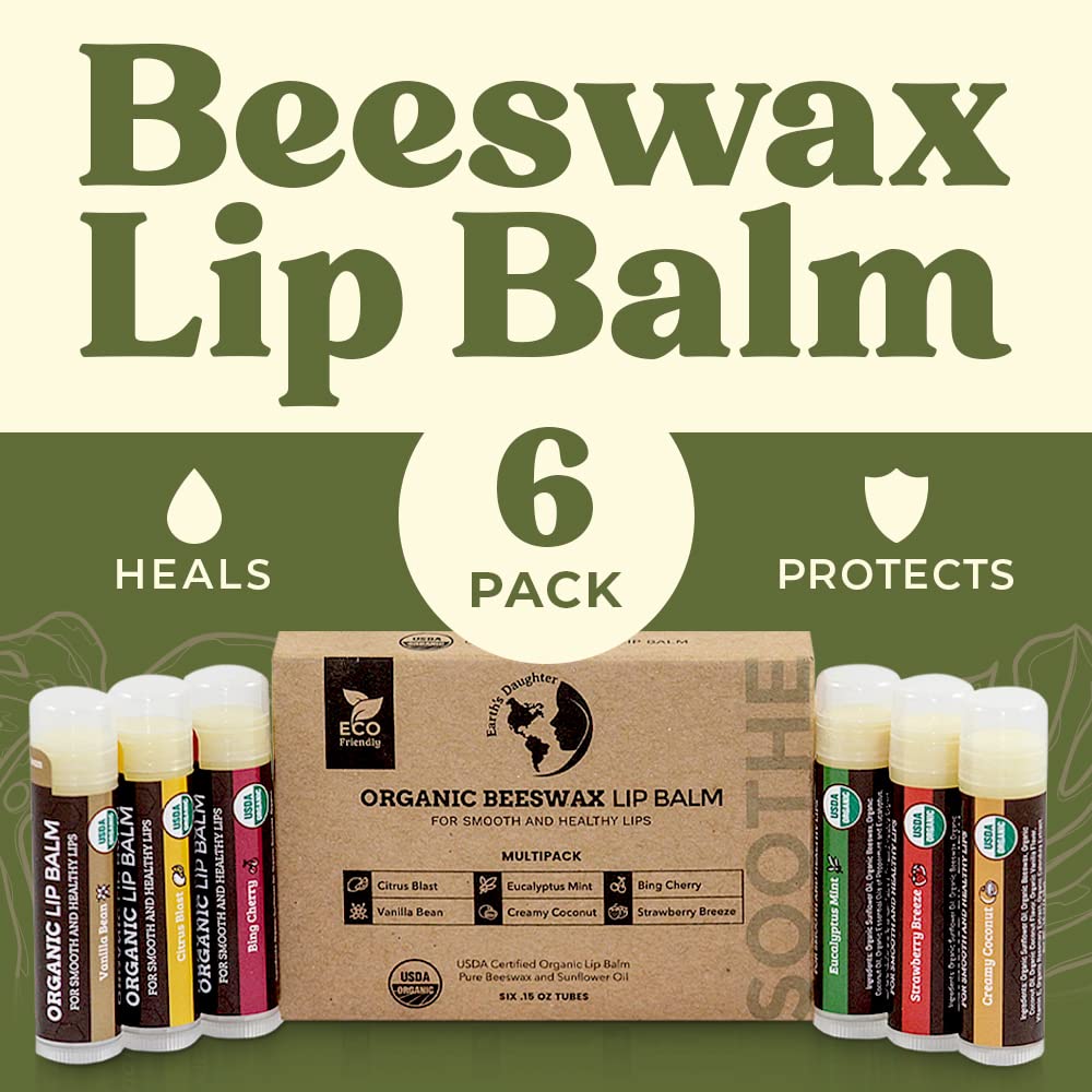 Earth's Daughter lip balm applied outdoors during a walk for protective hydration