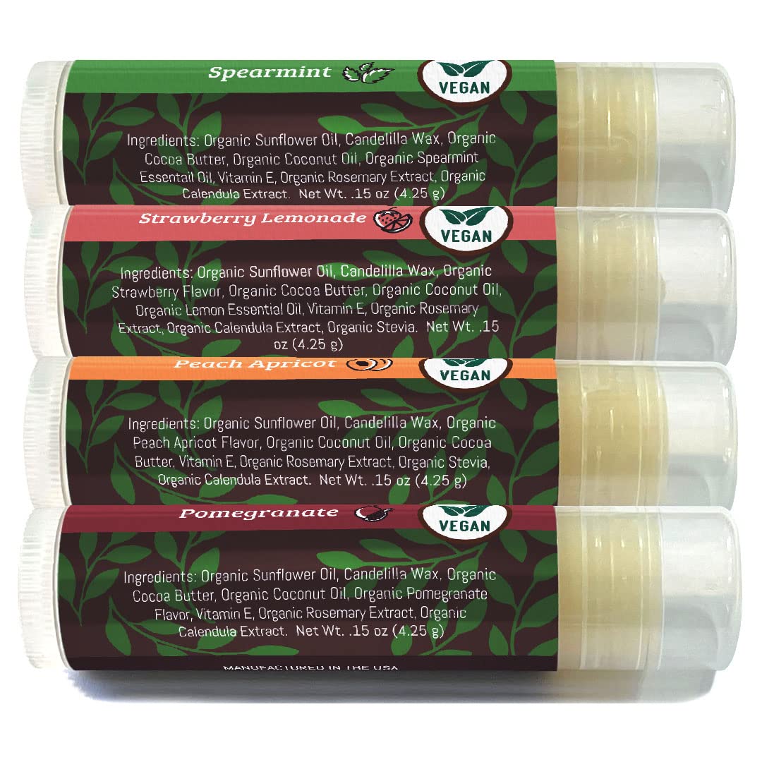 Earth's Daughter lip balm tucked in a travel purse scene showing convenient on-the-go moisturization