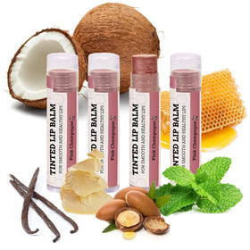 Earth's Daughter lip balm beside coin showing compact travel-friendly size