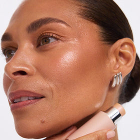 EarthsCure Glow Glaze in lifestyle brunch setting for effortless day-to-night radiance