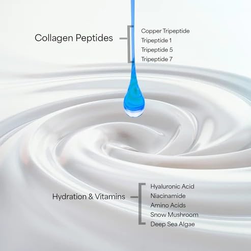 EarthsCure ingredients label close shot showing peptides and hyaluronic acid benefit