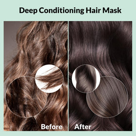 Eastgirl mask applied to curly hair illustrating frizz control and softness