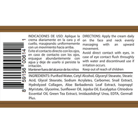 EASY LOOK label detail showing key ingredients for skin renewal