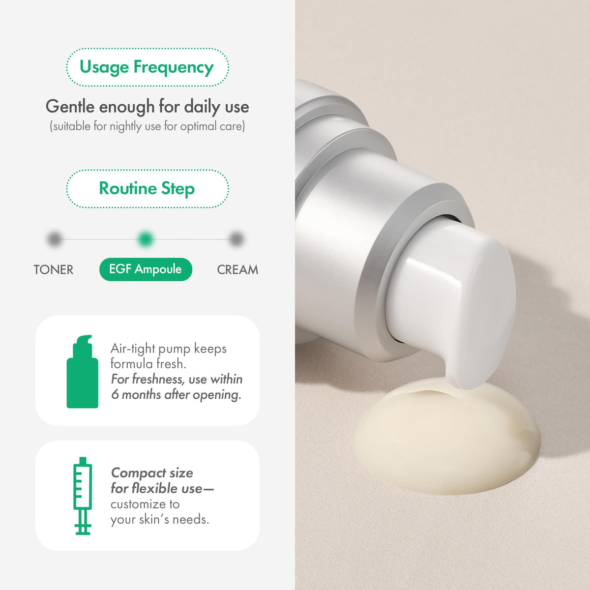EASYDEW bottle label closeup displaying formulation clarity benefit