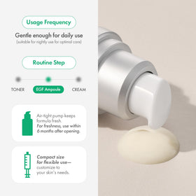 Easydew ampoule layered under moisturizer to show compatibility and non-pilling benefit