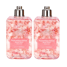 Easyes front packaging showing 14 oz bottle and rose design, conveys premium fragrance