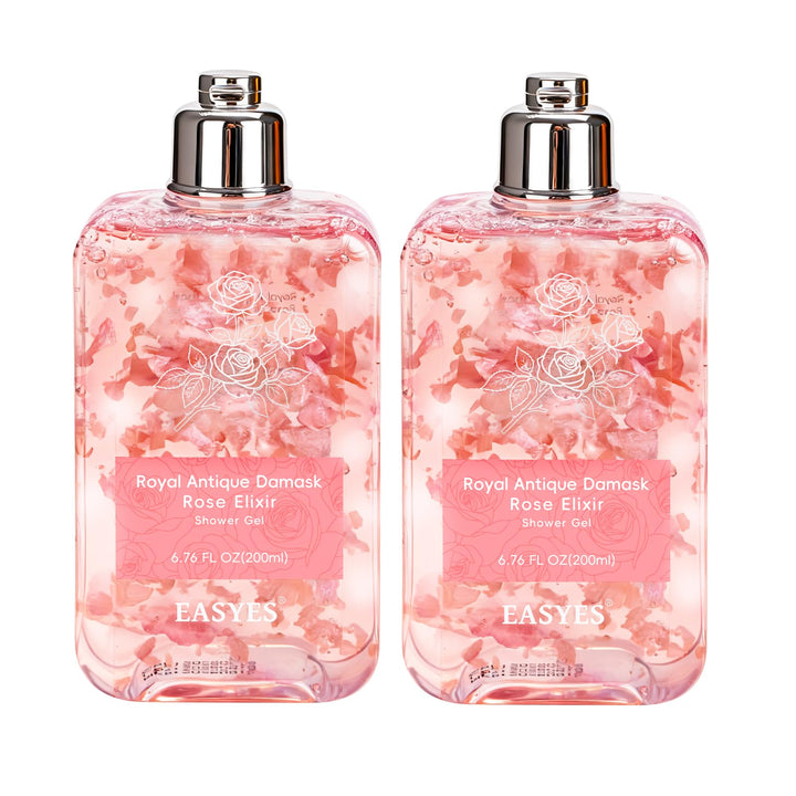 Easyes front packaging showing 14 oz bottle and rose design, conveys premium fragrance