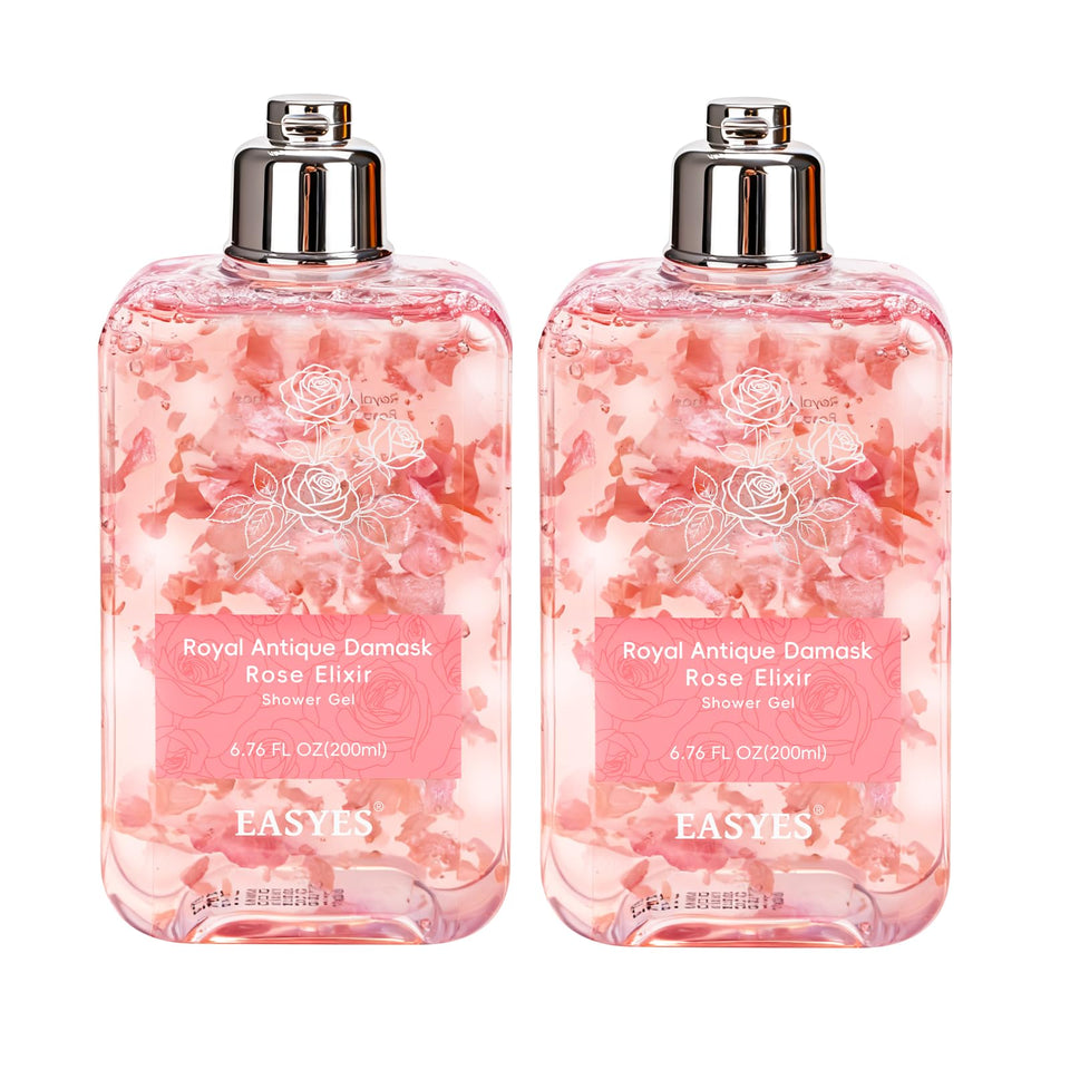 Easyes front packaging showing 14 oz bottle and rose design, conveys premium fragrance