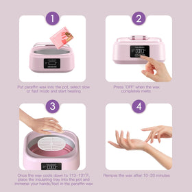 EASYINBEAUTY stacked rose wax packs included for multiple moisturizing treatments