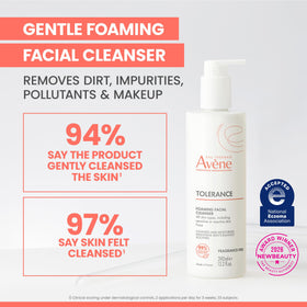 Eau Thermale Avène pump dispensing foam for easy, low-irritation cleansing