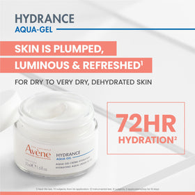 Eau Thermale Avène dispensing gel-cream highlighting quick application benefit