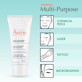 Eau Thermale Avène label detail showing restorative ingredients for barrier support