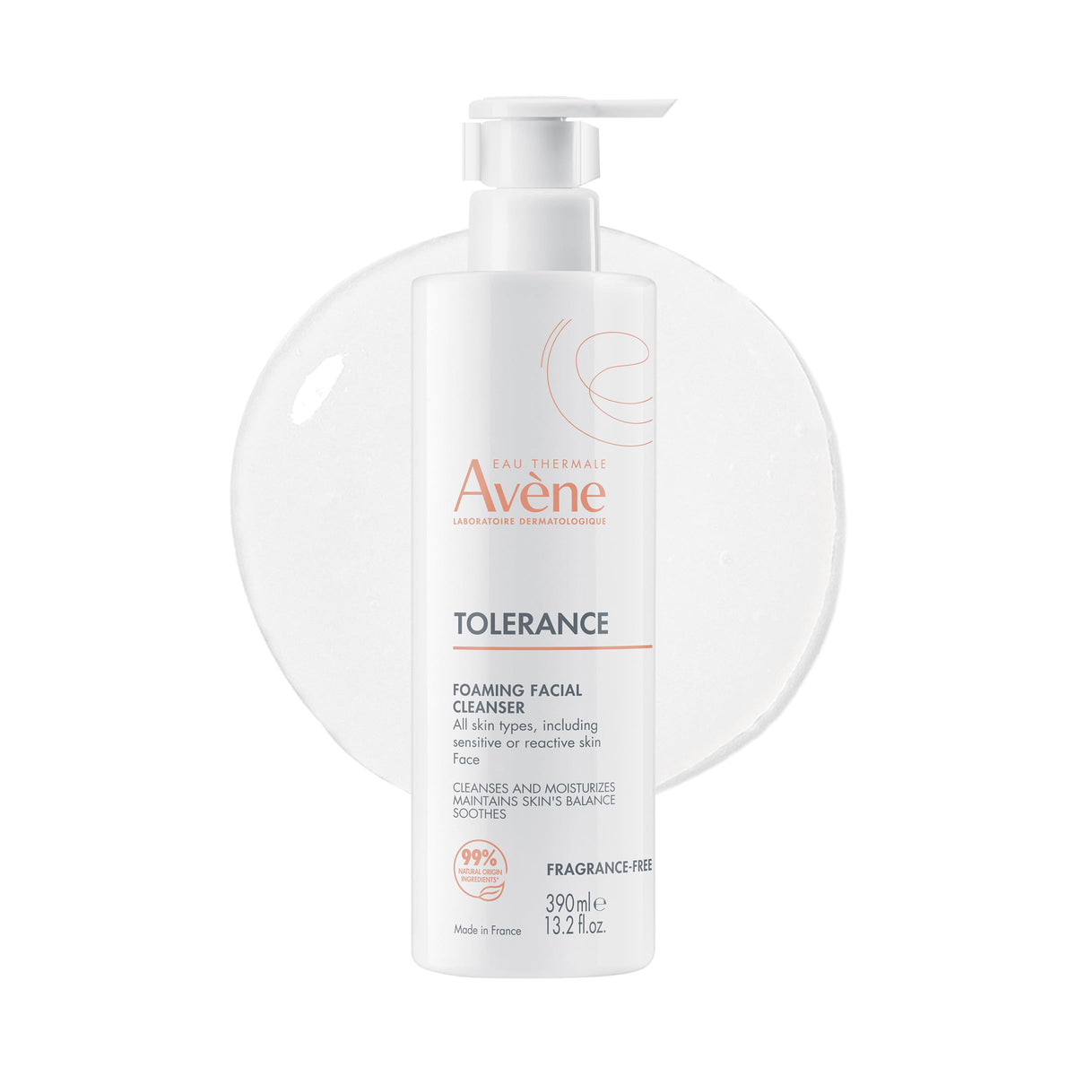 Eau Thermale Avène front packaging showing gentle foaming cleanser benefits