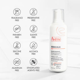 Eau Thermale Avène balm being smoothed on hand to soothe and restore