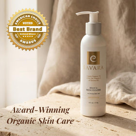 Eavara label detail highlighting organic ingredients list