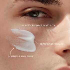 eb5 applied after shaving soothing skin and reducing redness