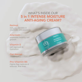 eb5 cream on hand being dispensed for easy application and spreadability