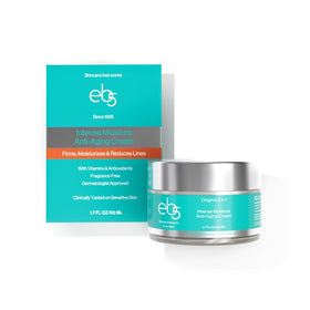 eb5 front packaging showing face and neck cream with clear benefits