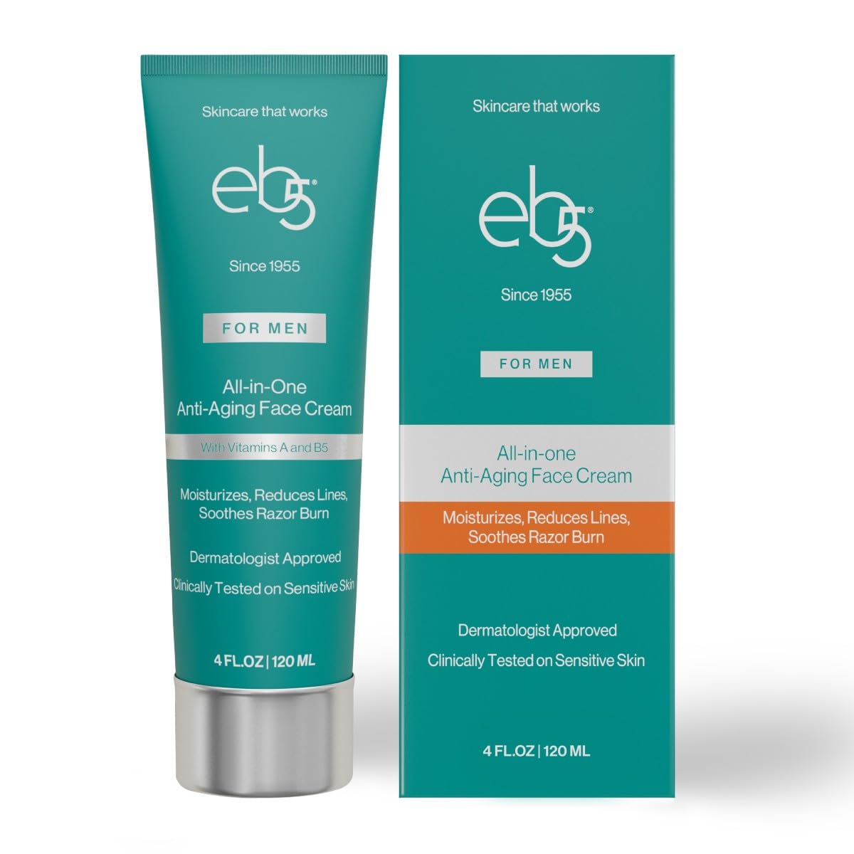 eb5 front tube 4oz showing packaging and benefits