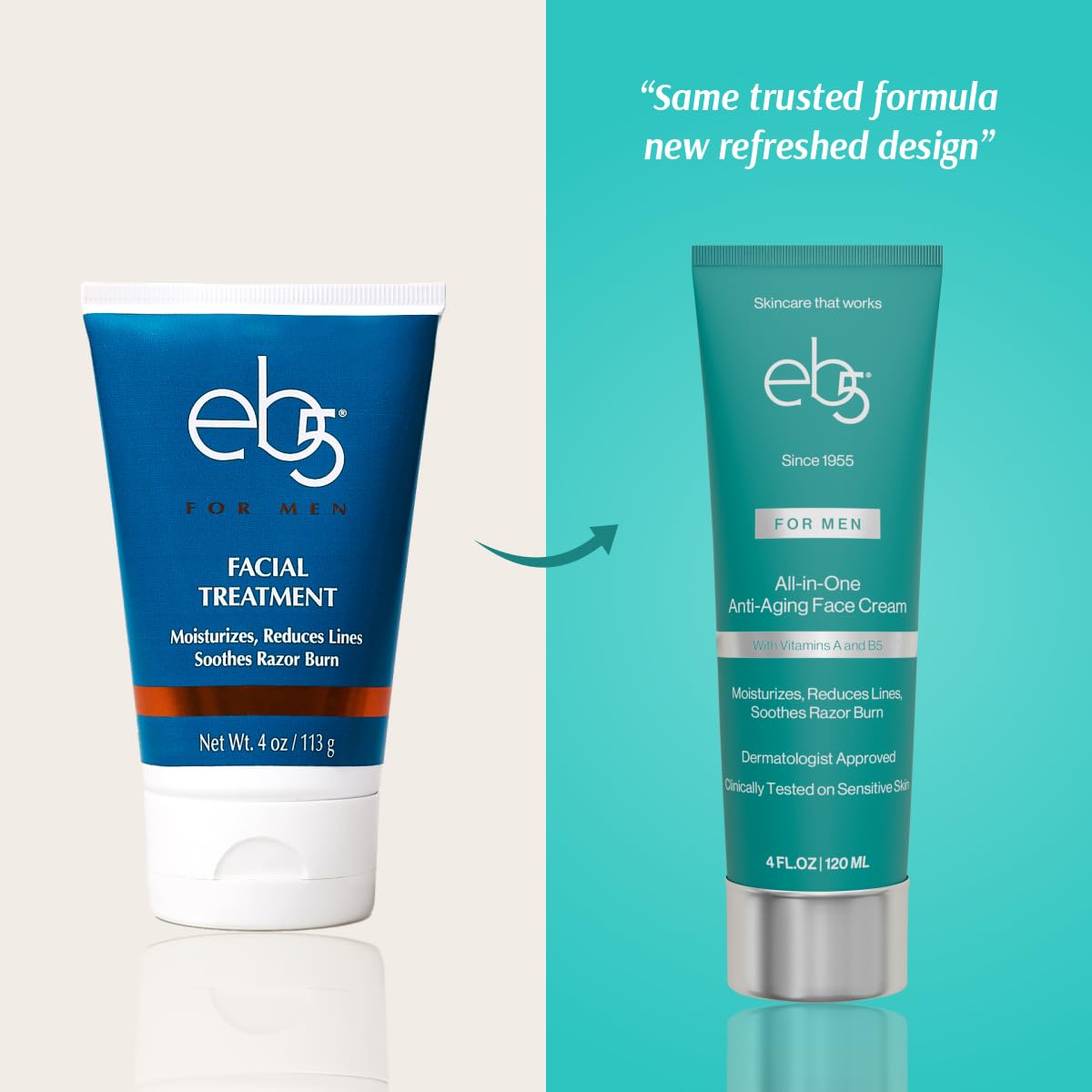 eb5 cream texture swatch demonstrating lightweight hydration