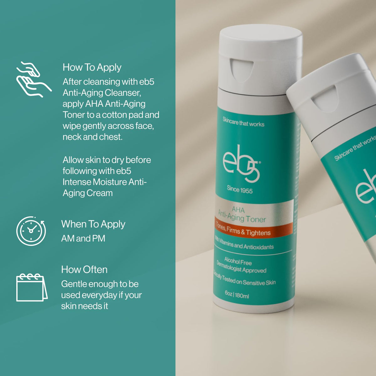 eb5 bottle in hand comparing 6 fl oz size and travel convenience