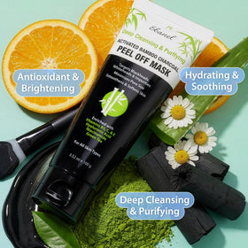 Ebanel charcoal gel texture close-up demonstrating thick spreadable formula