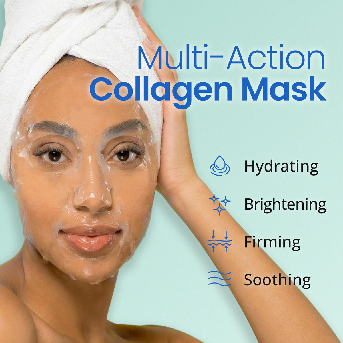 Ebanel close-up of hydrogel mask texture demonstrating hydrated gel