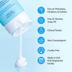 Ebanel on bathroom vanity styled to show everyday skincare prep and radiance