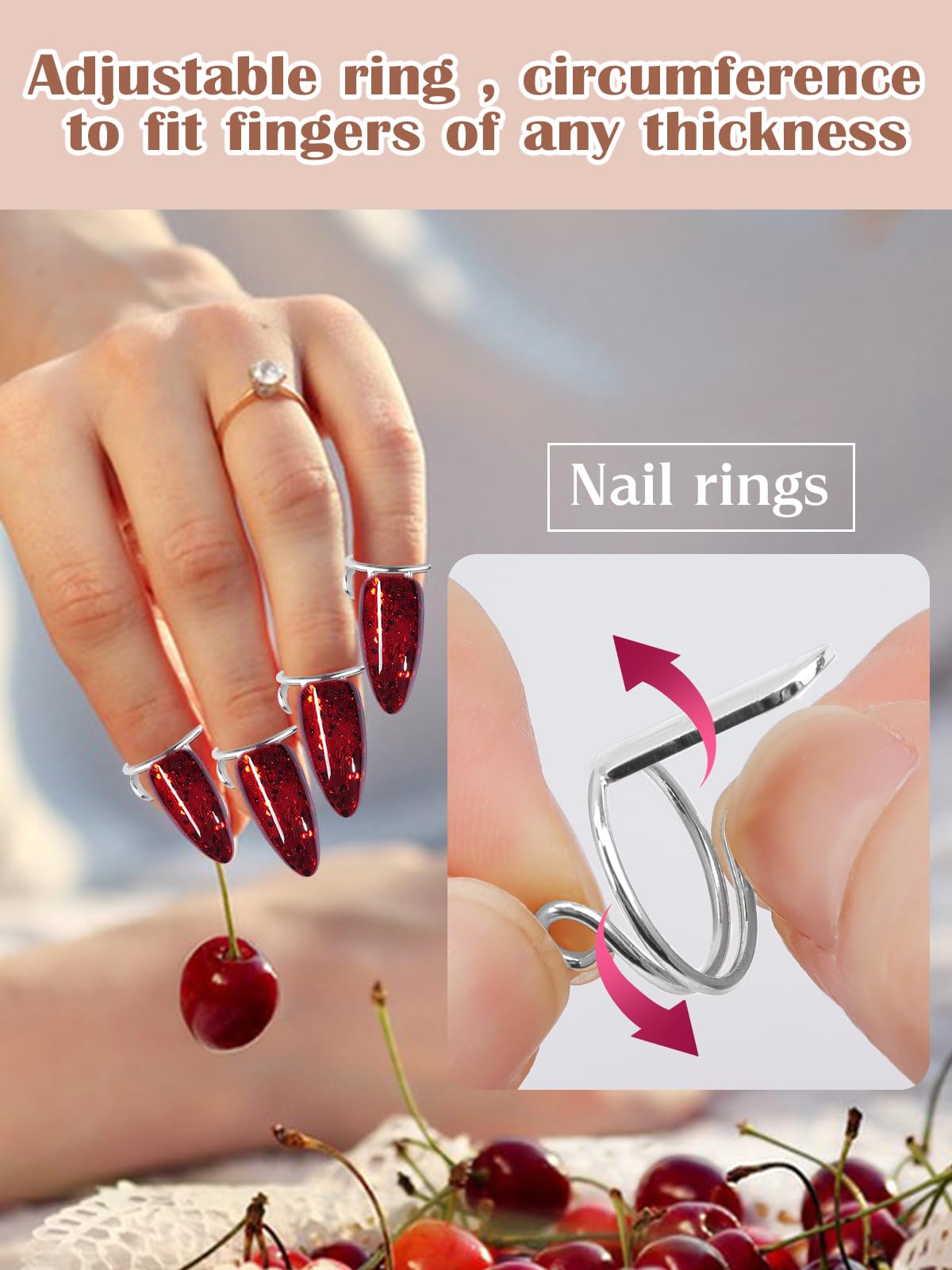 EBANKU adhesive nail tabs spread out to show quantity and simple application benefit