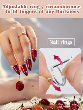 EBANKU adhesive nail tabs spread out to show quantity and simple application benefit