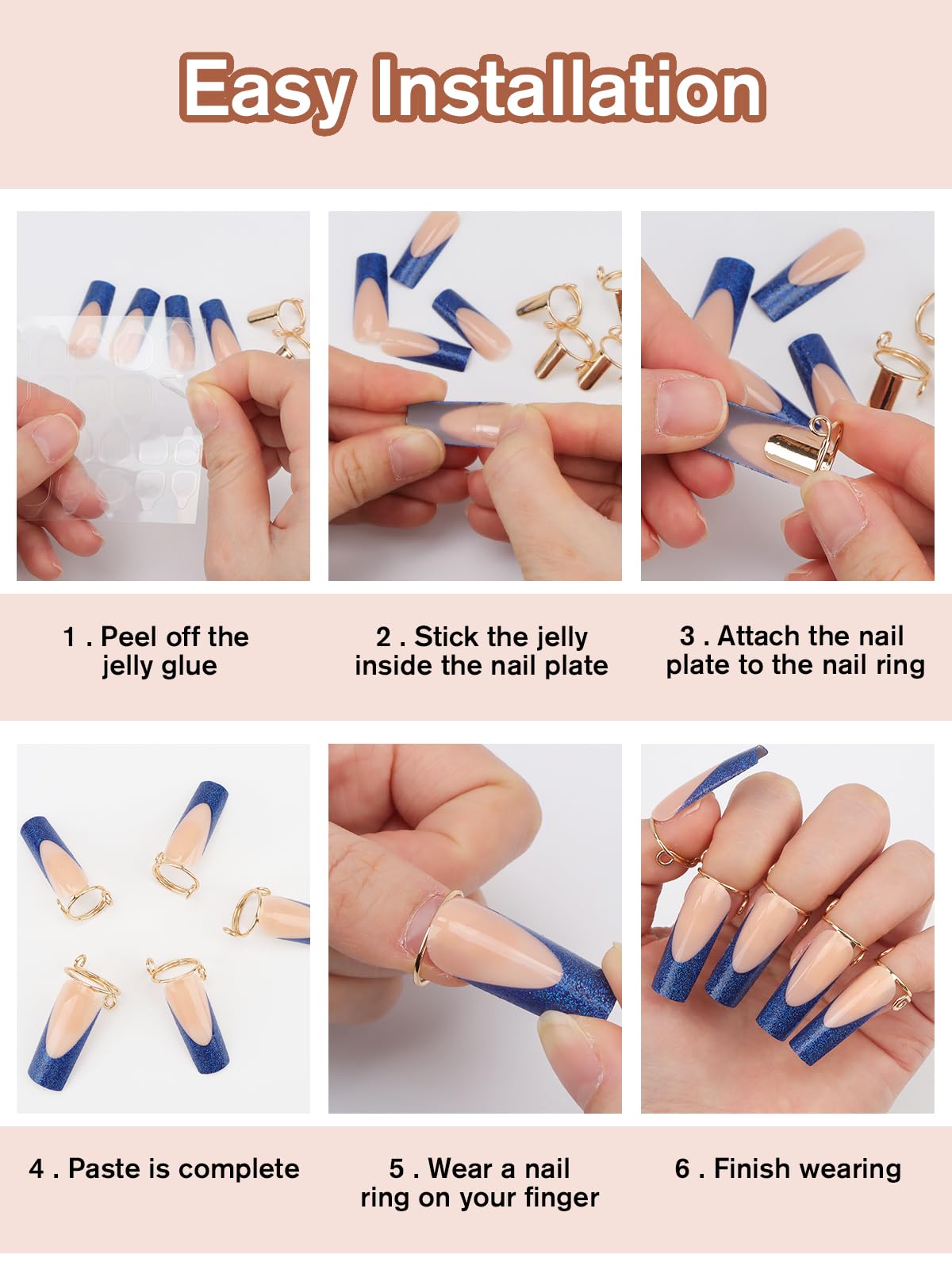 EBANKU rings styled for a wedding party, elevates formal nail accessories