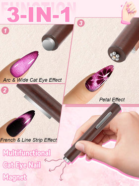 EBANKU magnetic pen in hand creating cat eye lines for control