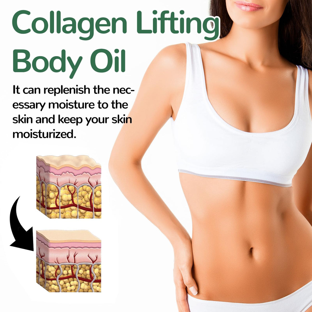 EBHDEH label close-up listing collagen, vitamin C and E for nourishing benefits