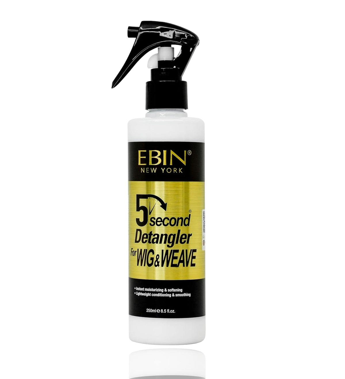 EBIN NEW YORK front packaging showing argan-detangler benefits