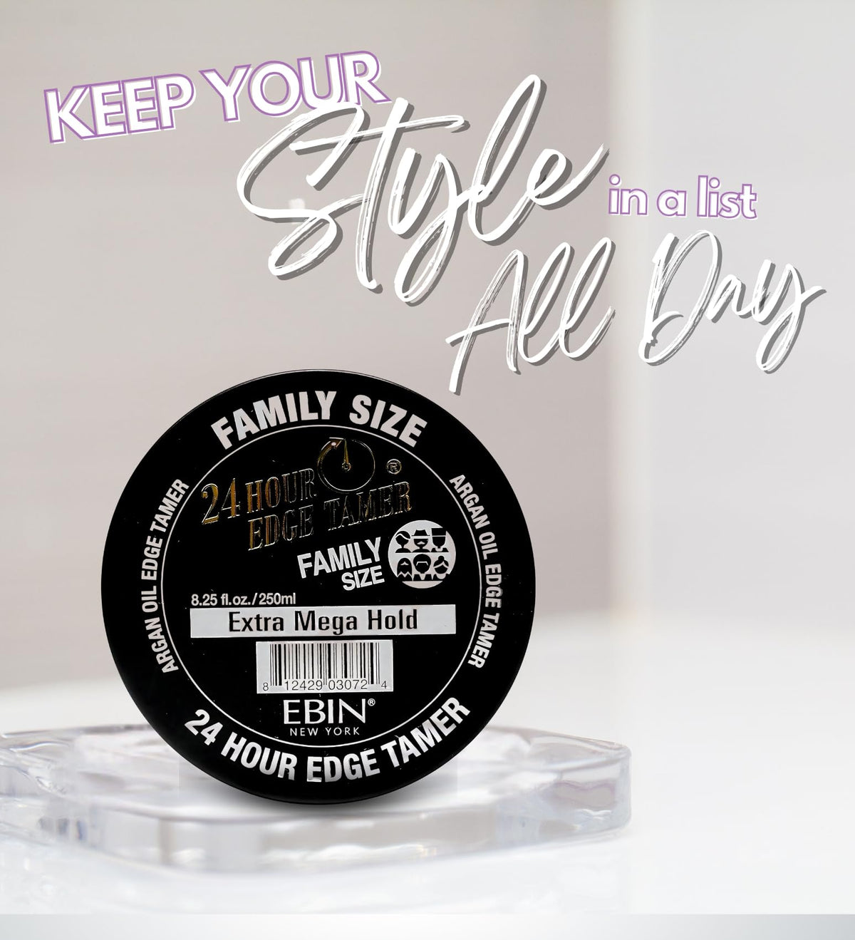 EBIN NEW YORK open jar showing clear gel texture and quick-dry benefit