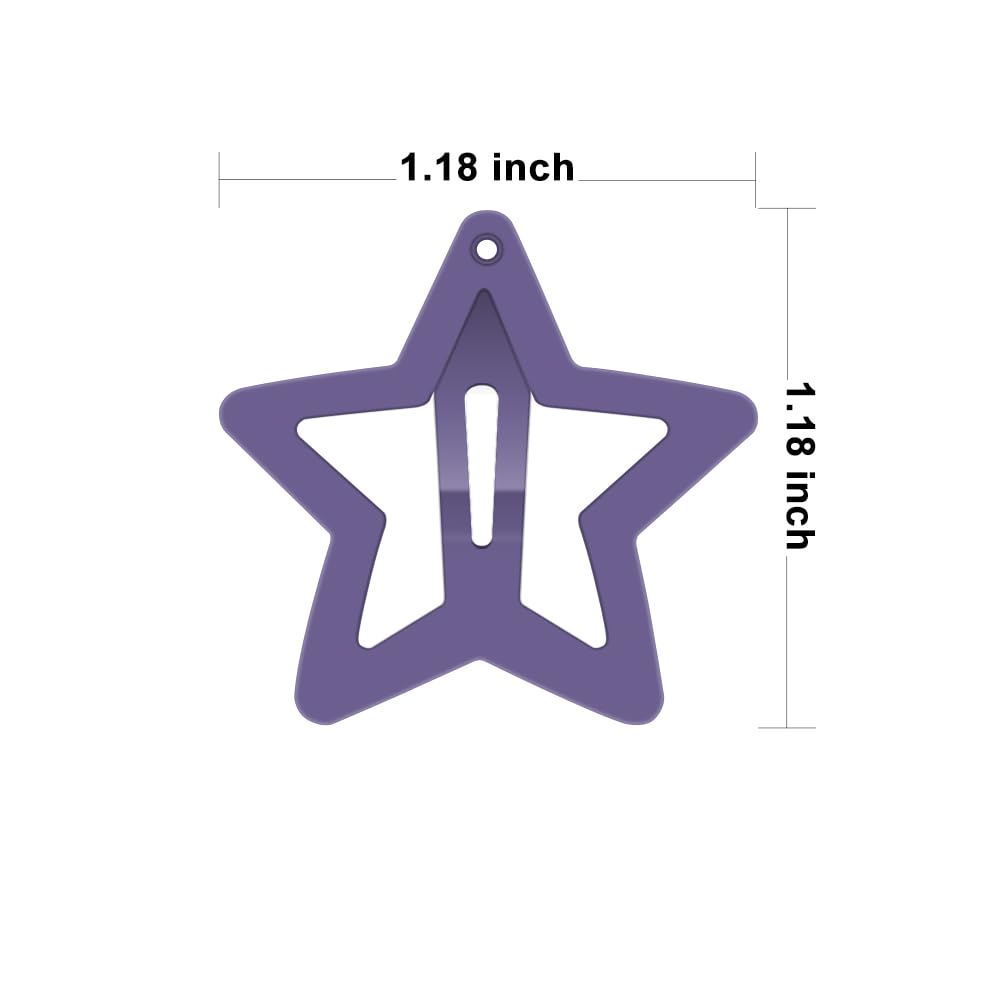 ECADY colorful star clips arrayed to display 20 solid colors for styling
