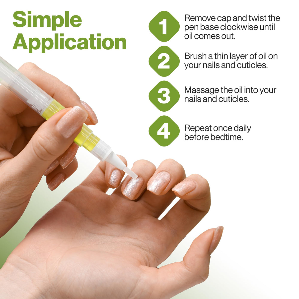 ECCO PURE shiny nail after use illustrating improved appearance benefit
