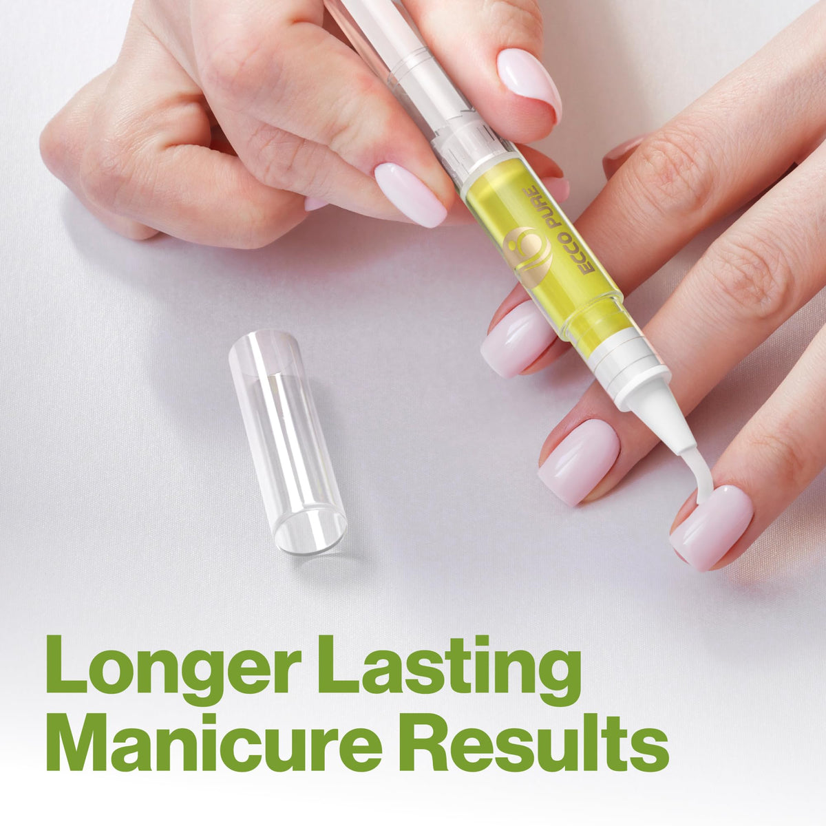 ECCO PURE brush tip close-up demonstrating precise application benefit