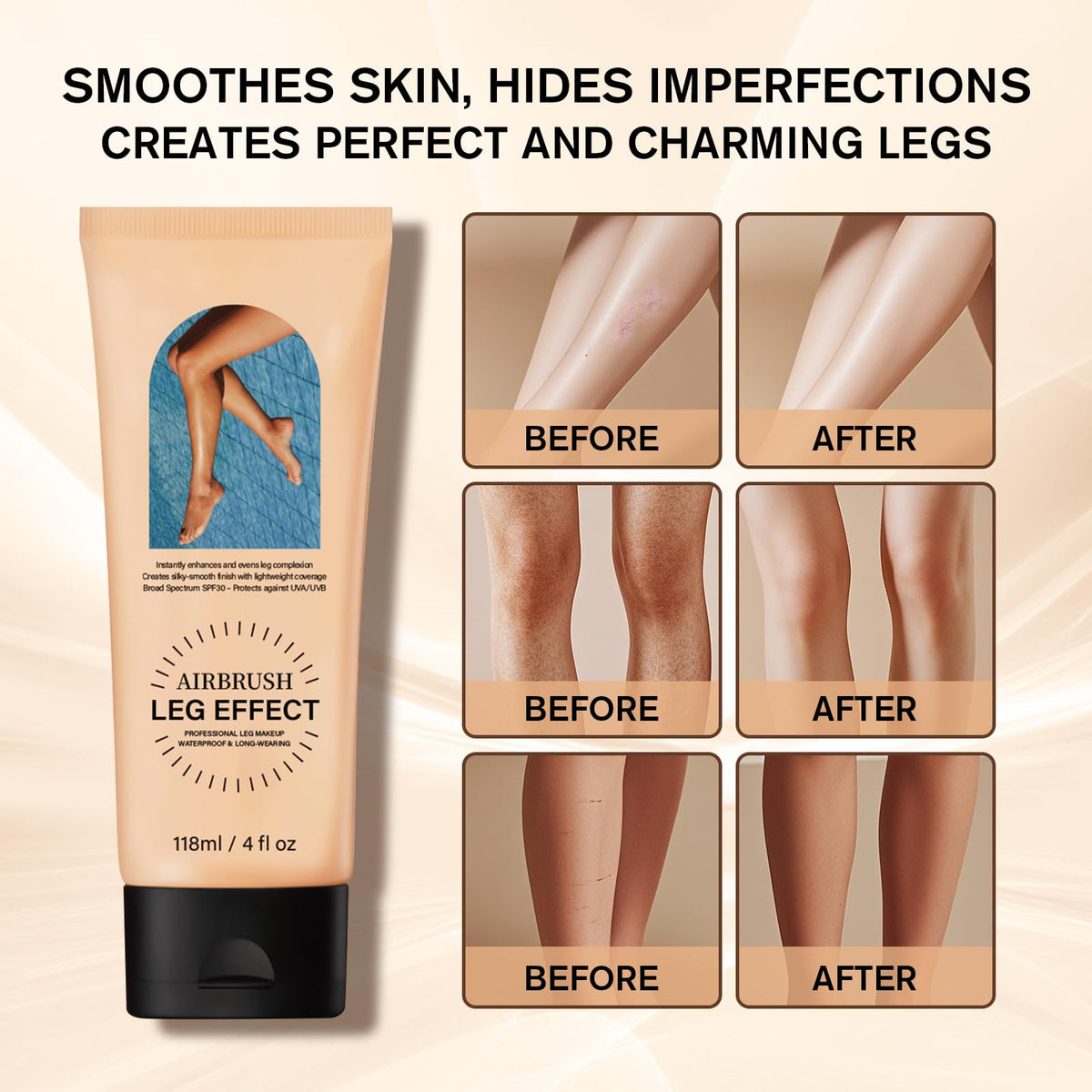ECDMKF before and after comparison revealing scar and vein concealing improvement