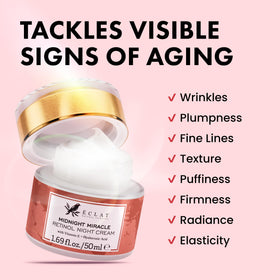 Eclat Skincare cream being applied on hand demonstrating easy absorption