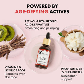 Eclat Skincare retinol serum dropper dispensing precise doses for controlled application
